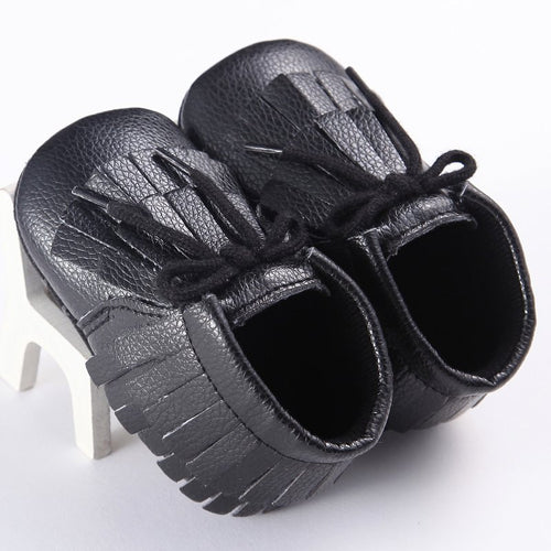 0-18M Child Boys Girls First Walkers Fringe Bebe Infant Toddler Shoes New Soft Kids PU Leather Baby Moccasins Soft Bottom Shoes NW