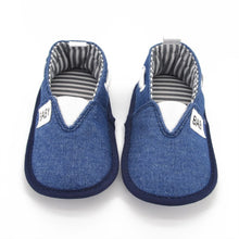 0-18M Infant Baby Girls Boys Soft Sole Crib Shoes Denim Jean Slip-On Prewalker First Walkers 2Colors NW