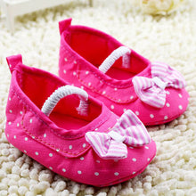 0-18M Infant Girls Ruffle Lace Crib Shoes Soft Slip On Dot Bowknot Prewalker Baby Shoes First Walkers NW