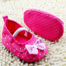 0-18M Infant Girls Ruffle Lace Crib Shoes Soft Slip On Dot Bowknot Prewalker Baby Shoes First Walkers NW