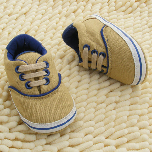 0-18M New Infant Baby Boys Girls Soft Sole Crib Shoes Lace Up Sneaker Newborn Toddler First Walkers Shoes NW