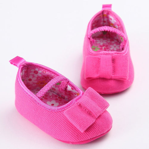 0-18M Newborn Baby PU Leather First Walkers Shoes Princess Baby Soft Big Bow-knot Shoes Footwear Red Lisa's Store NW