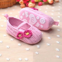 0-18M Toddlers Girl Shoes Princess Flower Cluster Knit Crib Shoes Crohet First Walkers NW