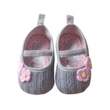 0-18M Toddlers Girl Shoes Princess Flower Cluster Knit Crib Shoes Crohet First Walkers NW