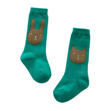 0-4 Y Girls Boy Kids Baby Socks Animal Bear Rabbit Cotton Anti-slip Knee High Socks NW