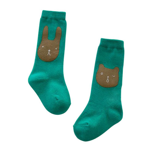 0-4 Y Girls Boy Kids Baby Socks Animal Bear Rabbit Cotton Anti-slip Knee High Socks NW