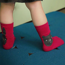 0-4 Y Girls Boy Kids Baby Socks Animal Bear Rabbit Cotton Anti-slip Knee High Socks NW