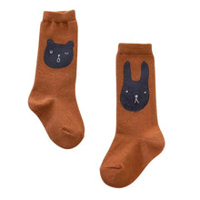0-4 Y Girls Boy Kids Baby Socks Animal Bear Rabbit Cotton Anti-slip Knee High Socks NW