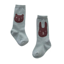 0-4 Y Girls Boy Kids Baby Socks Animal Bear Rabbit Cotton Anti-slip Knee High Socks NW