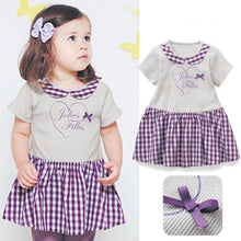 0-4 Years Hot Kids Baby Girls Dress Plaid Checks Heart One Piece Dresses Sundress NW