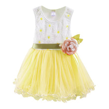 0-4Y Baby Girls Dress Sleeveless Lace Bow Flower Party Princess Tutu Dresses NW