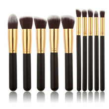 10pcs set Silver And Gold face makeup brush set powder blush contour foundation brush for face color cosmetics LZH7 NW