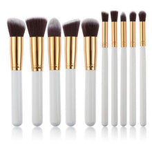 10pcs set Silver And Gold face makeup brush set powder blush contour foundation brush for face color cosmetics LZH7 NW
