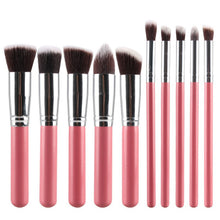 10pcs set Silver And Gold face makeup brush set powder blush contour foundation brush for face color cosmetics LZH7 NW