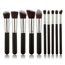 10pcs set Silver And Gold face makeup brush set powder blush contour foundation brush for face color cosmetics LZH7 NW