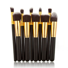 10pcs set Silver And Gold face makeup brush set powder blush contour foundation brush for face color cosmetics LZH7 NW