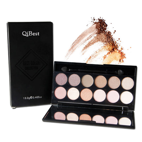 12 Colors Professional Makeup Smoky Eye Shadow Palette Glitter Shimmer Neutral Nude Cometics LZH7 NW
