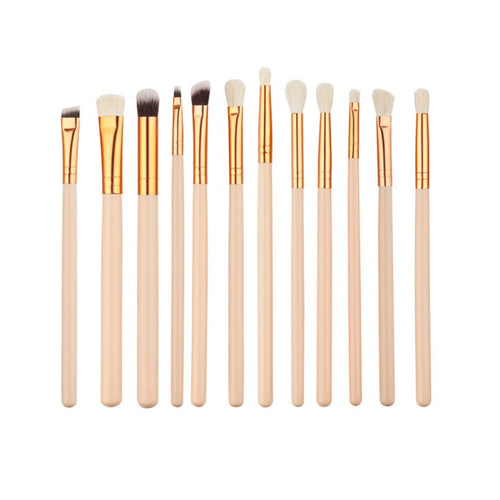 12Pcs Pro New Beauty Makeup Brushes Set Foundation Powder Eyeshadow Eyeliner Lip Blush Make Up Brush Tool NW