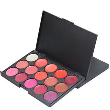15 Colors Lip Gloss Lipstick Palette Cosmetic Makeup Kit Set With Lip Brush Includes Matte And Shimmer Lip Colors Lipstick NW