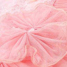 Kids Baby Girls Lace Dress Long Sleeve Princess Party Dresses Pearl Necklace 2-6 Y NW