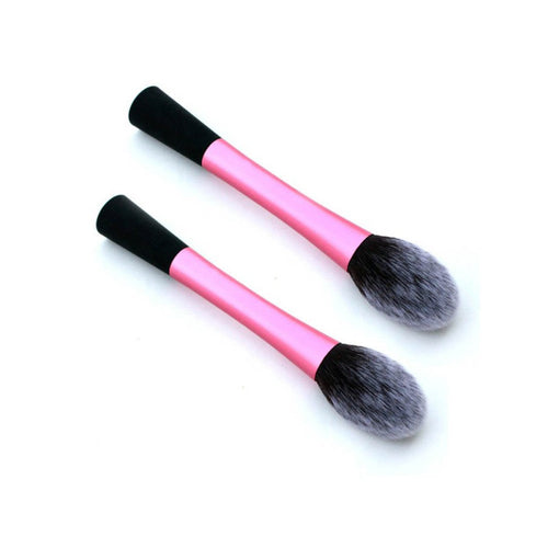 Makeup Brushes Beauty Blush Makeup Tools Pink Metal Handle Flame Shape Foundation Brush Head NW