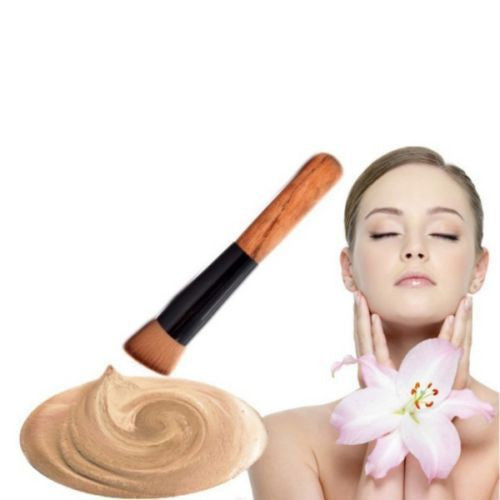 Makeup Powder Concealer Blush Liquid Foundation Wooden Brush Cosmetics Set NW