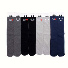 2-5Y Toddler Baby Girl Cat Pattern High Knee Socks Cotton Socks NW