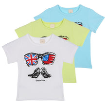 2-7Y Baby Short Sleeve T-shirt Boys Girls Kids Big Moustache Print Shirts NW