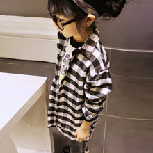2-7Y Children Kids Boys Girls Shirts Long Sleeve Shirts Plaids Checks Tops Costume Shirt NW