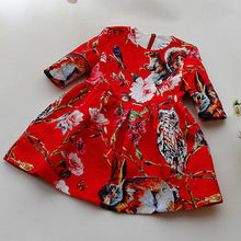 2-8Y New Kids Children Girls Floral Owl Print Princess Dress One Piece Party Dresses NW