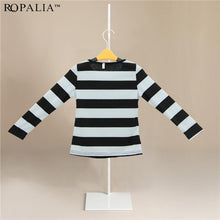 2-8Y New Kids Girls Clothing Sets Fashion Striped Tops Casual Long Sleeve T-shirts Baby Skirts NW