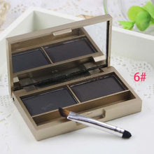 2 Color Makeup Kit Eyebrow Powder Natural Shading Palette Shadow With Brush NW