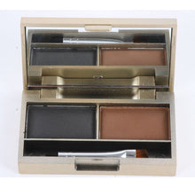 2 Color Makeup Kit Eyebrow Powder Natural Shading Palette Shadow With Brush NW