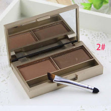 2 Color Makeup Kit Eyebrow Powder Natural Shading Palette Shadow With Brush NW