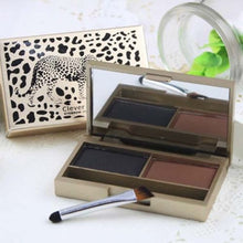 2 Color Makeup Kit Eyebrow Powder Natural Shading Palette Shadow With Brush NW