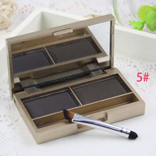 2 Color Makeup Kit Eyebrow Powder Natural Shading Palette Shadow With Brush NW