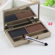 2 Color Makeup Kit Eyebrow Powder Natural Shading Palette Shadow With Brush NW