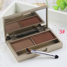 2 Color Makeup Kit Eyebrow Powder Natural Shading Palette Shadow With Brush NW