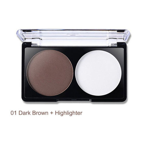 2 Colors set Face Shading Powder Contour Highlighter Bronzer Palette Set Trimming Makeup Face Contour Grooming Pressed Powder NW