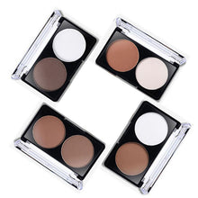 2 Colors set Face Shading Powder Contour Highlighter Bronzer Palette Set Trimming Makeup Face Contour Grooming Pressed Powder NW