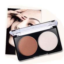 2 Colors set Face Shading Powder Contour Highlighter Bronzer Palette Set Trimming Makeup Face Contour Grooming Pressed Powder NW
