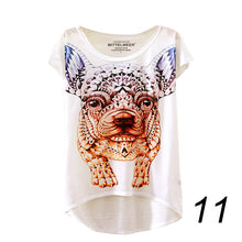 20 England Styles Girl Teenager Printed Loose Casual Short Sleeve Printing Bat Shirt Women Fashion Women Tops LZH7 NW