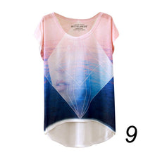 20 England Styles Girl Teenager Printed Loose Casual Short Sleeve Printing Bat Shirt Women Fashion Women Tops LZH7 NW