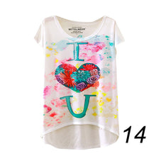 20 England Styles Girl Teenager Printed Loose Casual Short Sleeve Printing Bat Shirt Women Fashion Women Tops LZH7 NW