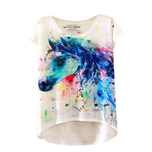 20 England Styles Girl Teenager Printed Loose Casual Short Sleeve Printing Bat Shirt Women Fashion Women Tops LZH7 NW