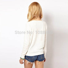 New Women Girls Cute Cartoon Owl Print Beaded Long Sleeve Shirt Pullover Crew Neck Sweatshirt Tops NW