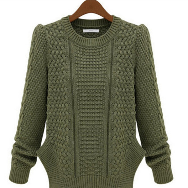 Fashion Long Sleeve Casual Pullovers Women Sweaters Tops Sweaters For Women 4 Colors Women Knitwears NW