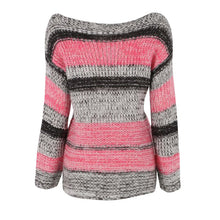 Brand Striped Women Sweater Long Sleeve Pullover Knitted Sweaters NW