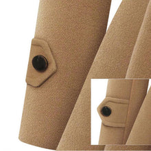 Fashion Europe Coat Belt Buckle trench Coat Double-breasted Long Sleeve Casual CoatLQ NW