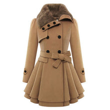 Fashion Europe Coat Belt Buckle trench Coat Double-breasted Long Sleeve Casual CoatLQ NW